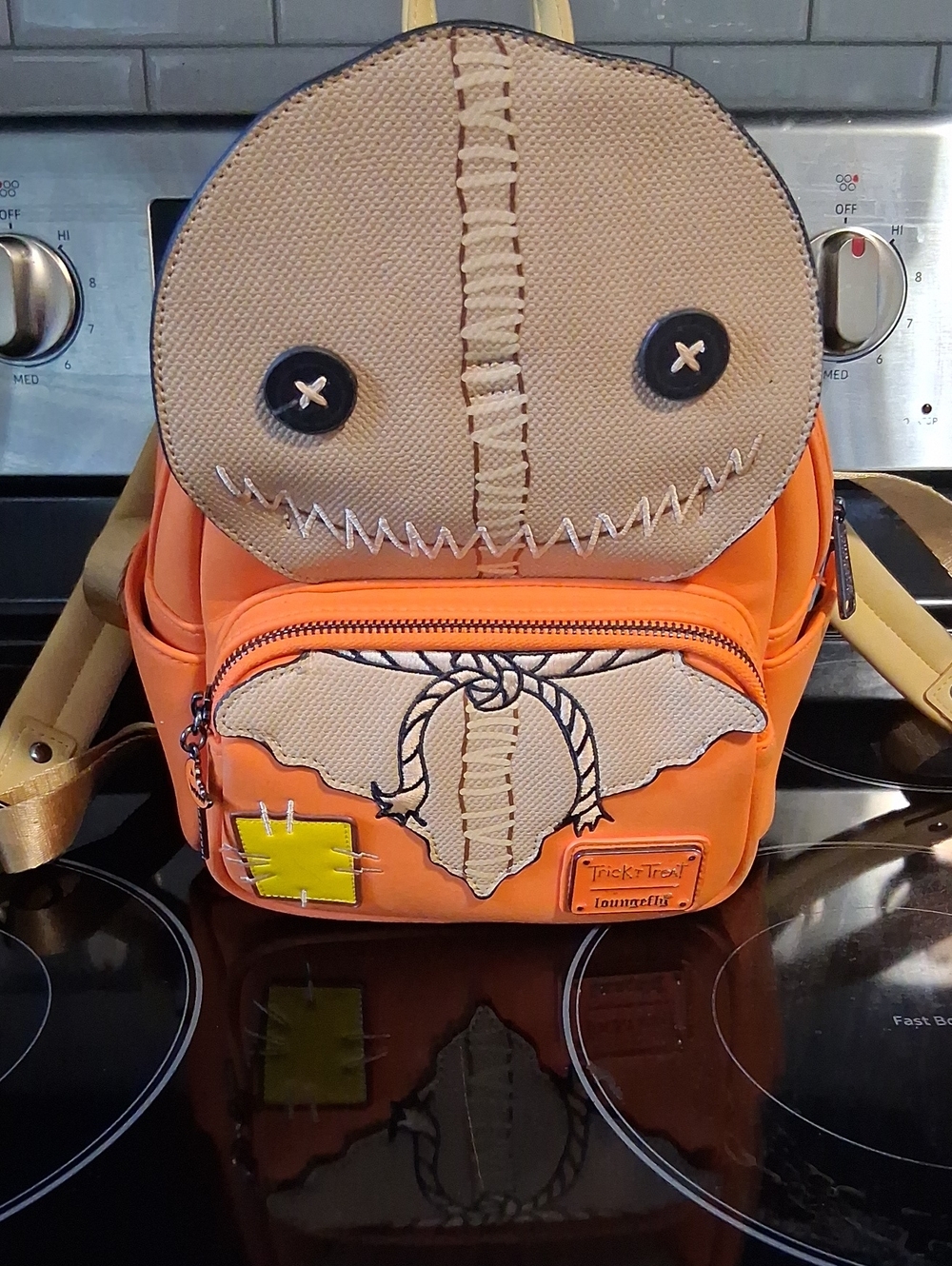 Loungefly Orange Highly Collectable Trick-or-Treat Stitch-Face Mini Backpack